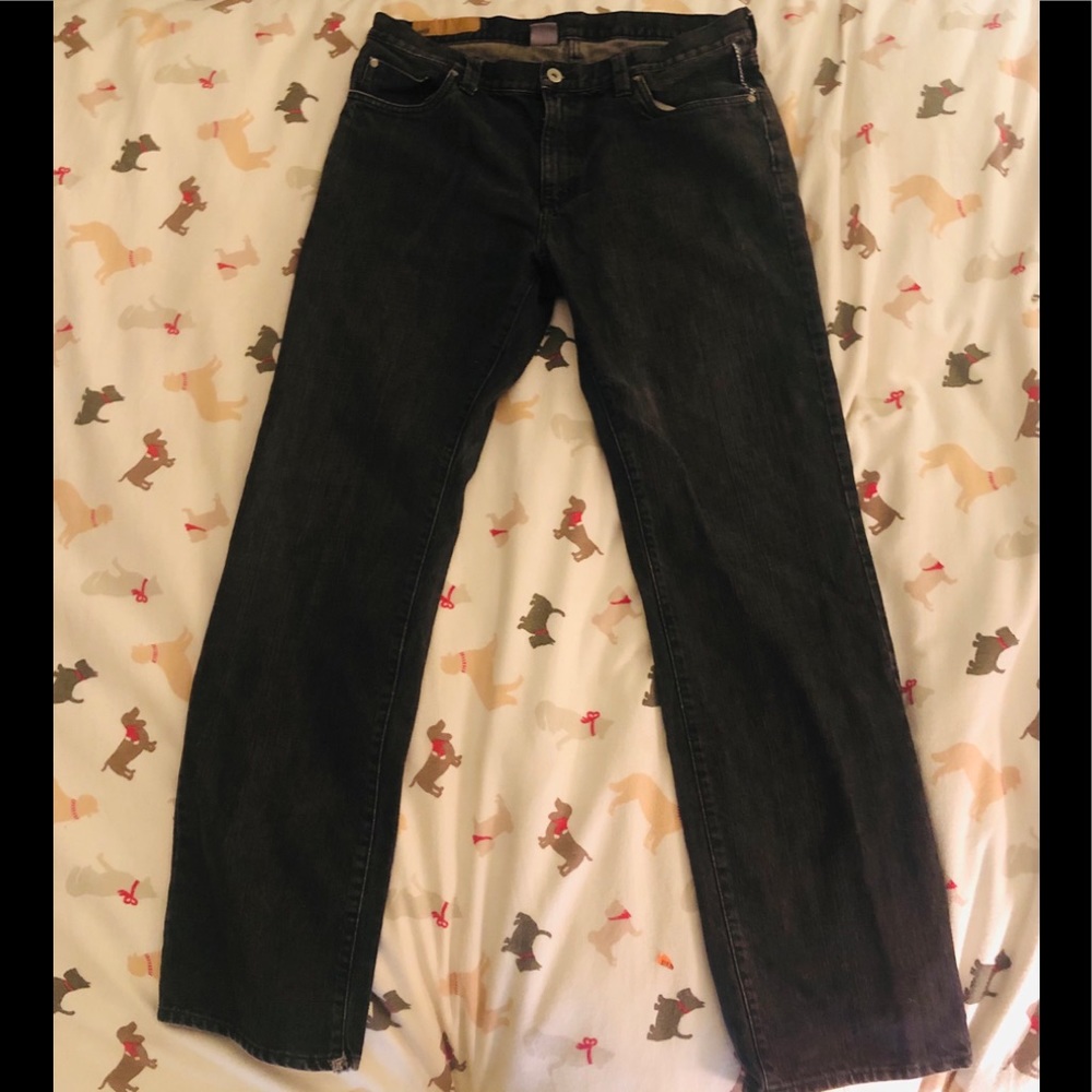 VINTAGE VANS Black Straight Leg Denim Jeans-34x34